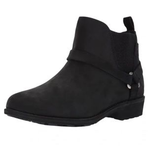 Teva De La Vina Dos Chelsea Leather Ankle Boots Moto Harness Booties Shoes Black